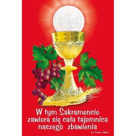 Plakat – W tym Sakramencie zawiera się cała tajemnica ... - Plakaty na Boże Ciało