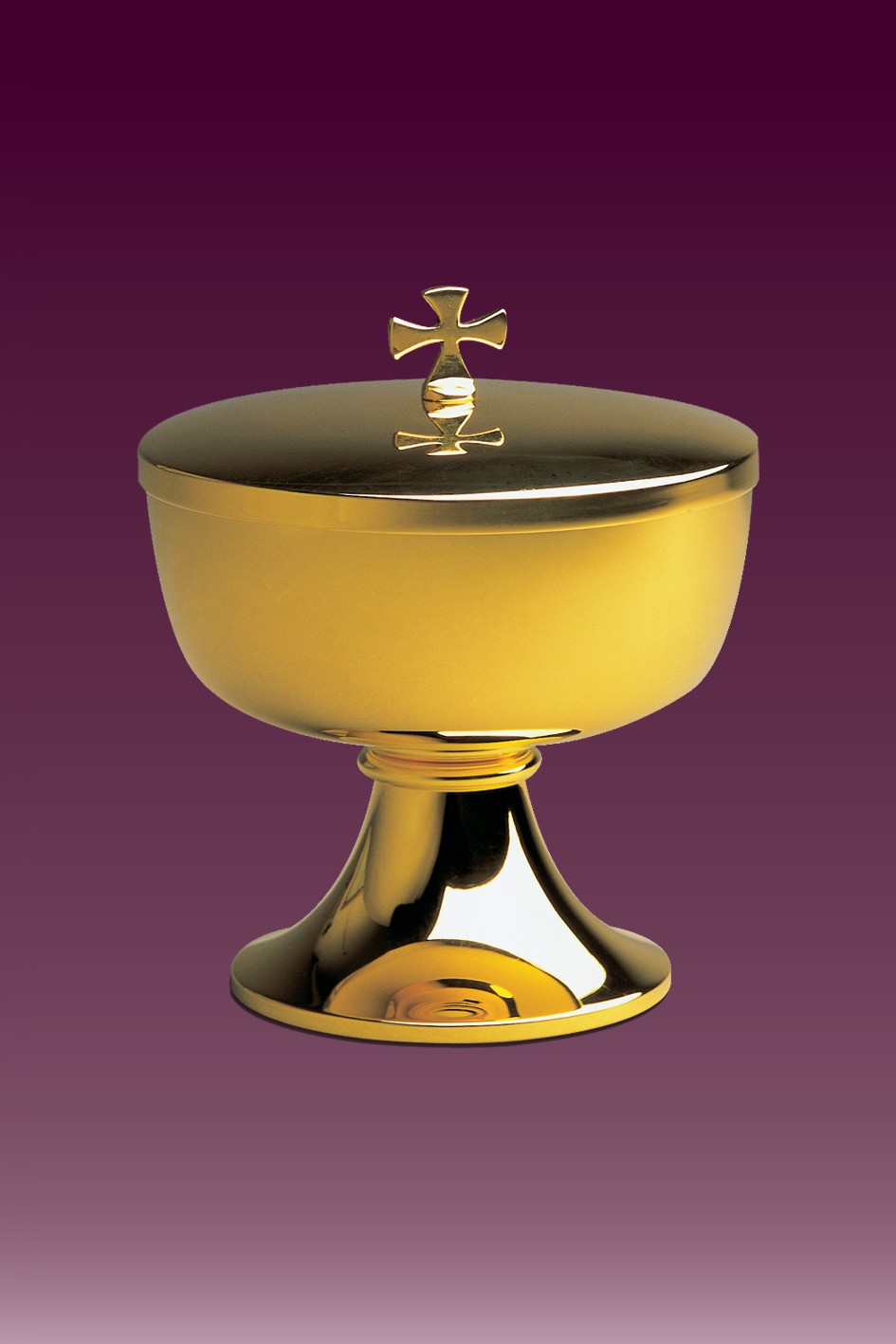 Puszka na komunikanty, pozłacana, mosiądz - PUSZKI MSZALNE - Nowość