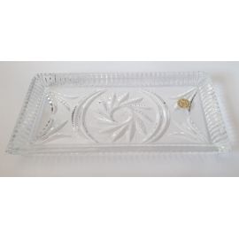 Taca szklana /kryształ - 18,5x9,5 cm. - AMPUŁKI I TACKI MSZALNE