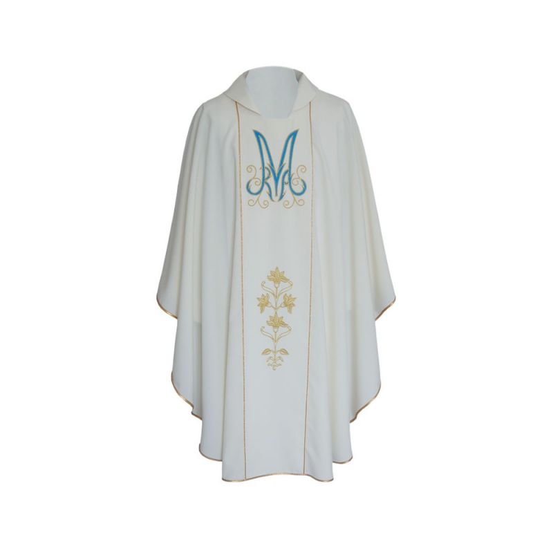 Ornat haftowany maryjny ecru (22) - Ornaty Maryjne - Ornat haftowany maryjny ecru (22)