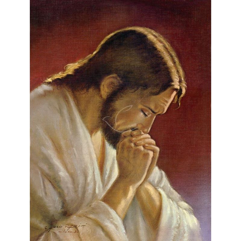 Obraz 30x40 - Jezus modlący - OBRAZY RELIGIJNE - Obraz 30x40 - Jezus modlący