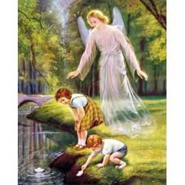 Obrazek 20x25 - Anioł Stróż (1) - OBRAZY RELIGIJNE