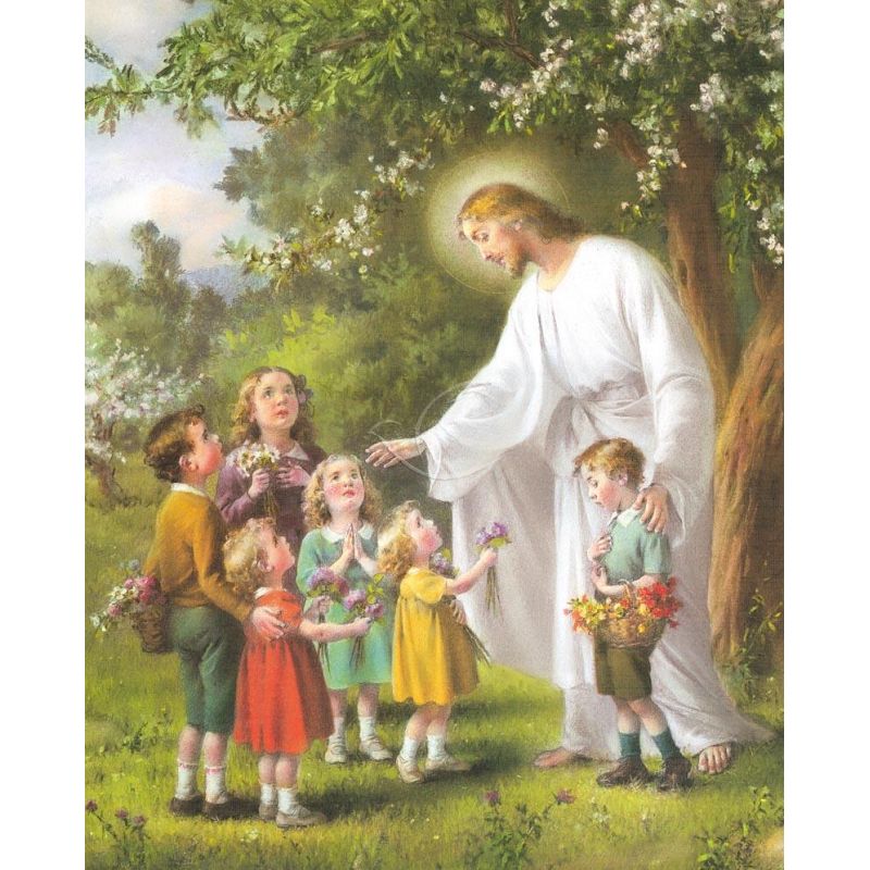 Obrazek 20x25 - Jezus i dzieci - OBRAZY RELIGIJNE - Obrazek 20x25 - Jezus i dzieci