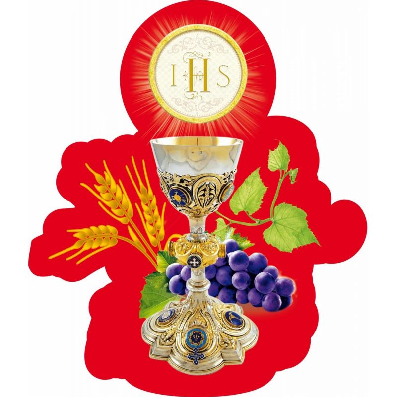 Emblemat na Boże Ciało 35x50 cm - wzór eucharystyczny (10) - Emblematy na Boże Ciało - Emblemat na Boże Ciało 35x50 cm - wzór eucharystyczny (10)