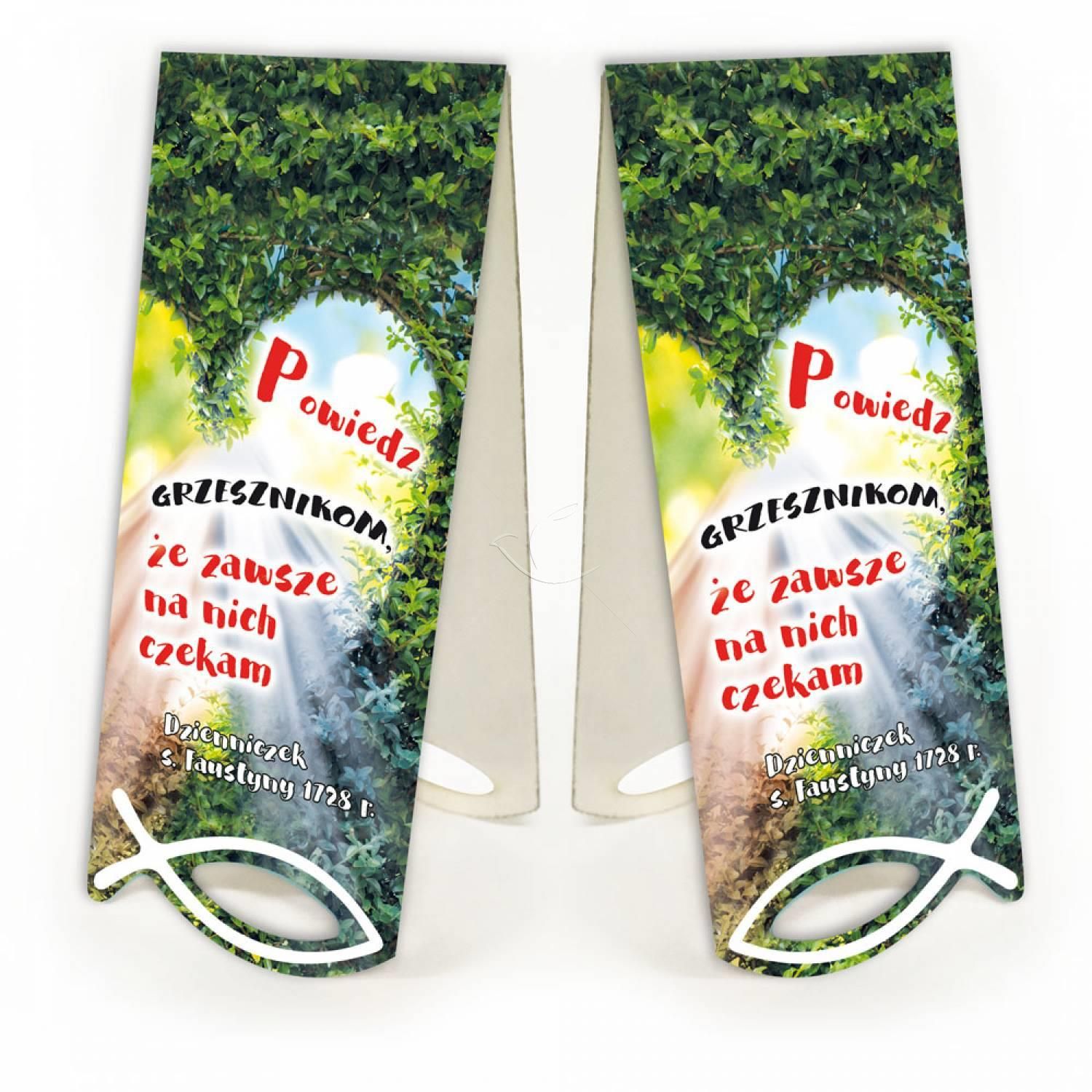 Zakładka Krajobraz Sentencja - Powiedz grzesznikom... - Zakładki religijne do książek - Nowość