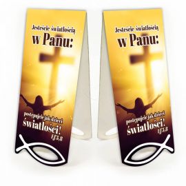 Zakładka Krajobraz Sentencja - Jesteście światłością w Panu... - Zakładki religijne do książek