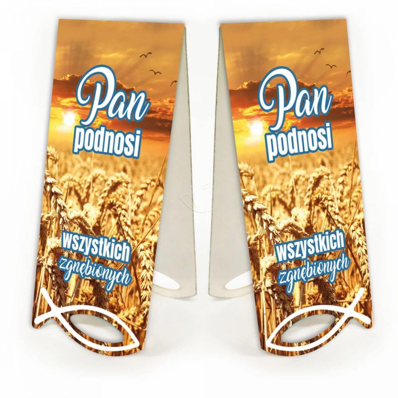 Zakładka Krajobraz Sentencja - Pan podnosi... - Zakładki religijne do książek - Zakładka Krajobraz Sentencja - Pan podnosi...