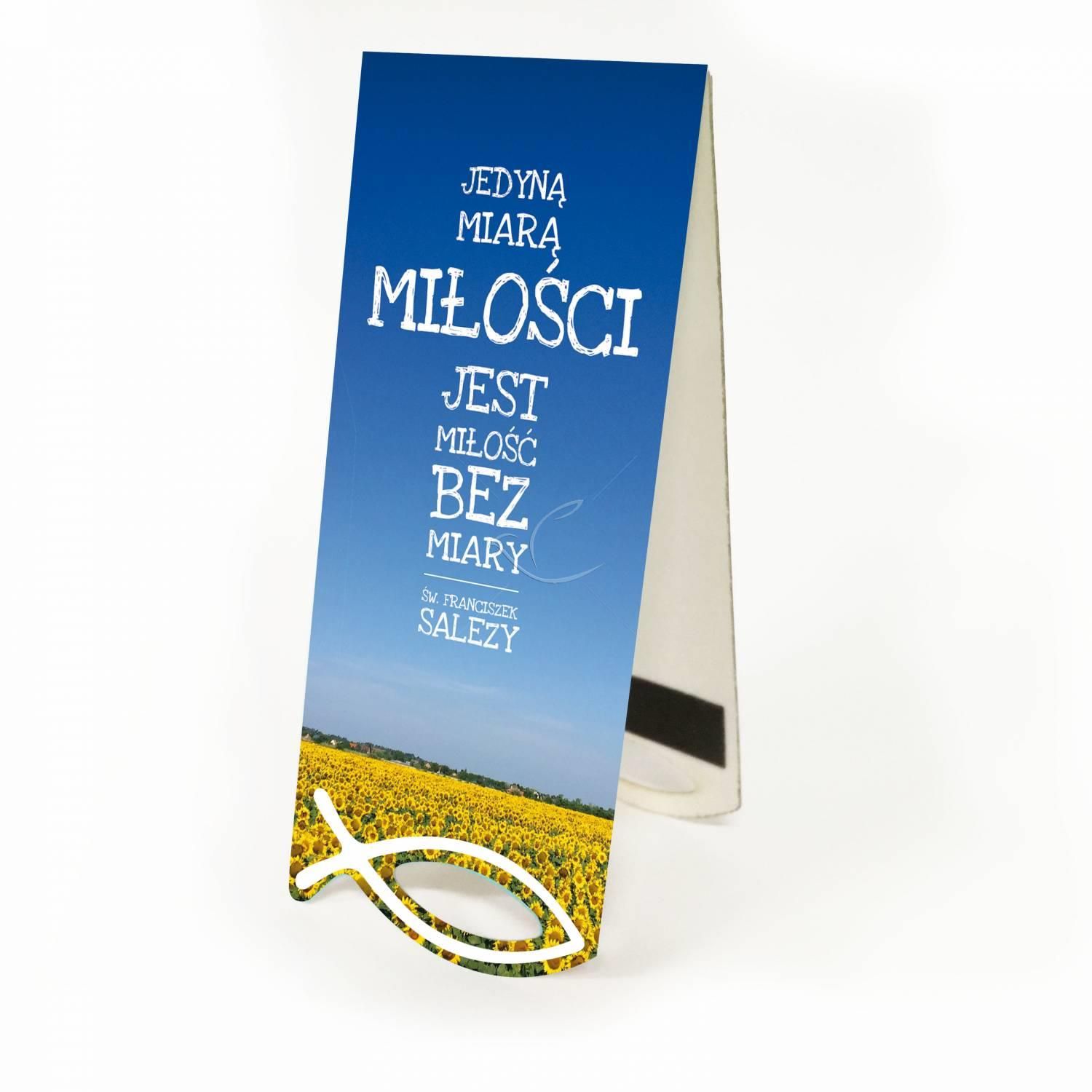 Zakładka Krajobraz Sentencja - Jedyną miarą miłości... - Zakładki religijne do książek - Nowość