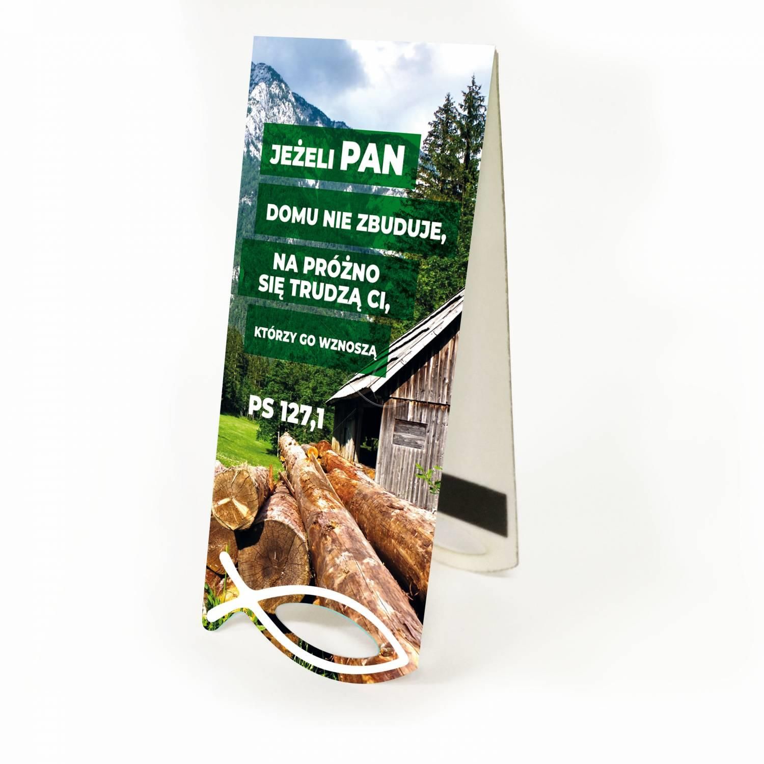 Zakładka Krajobraz Sentencja - Jeżeli Pan domu nie zbuduje... - Zakładki religijne do książek - Nowość