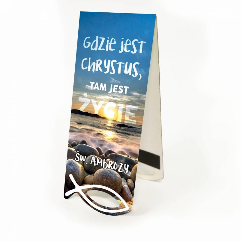 Zakładka Krajobraz Sentencja - Gdzie jest Chrystus... - Zakładki religijne do książek - Zakładka Krajobraz Sentencja - Gdzie jest Chrystus...
