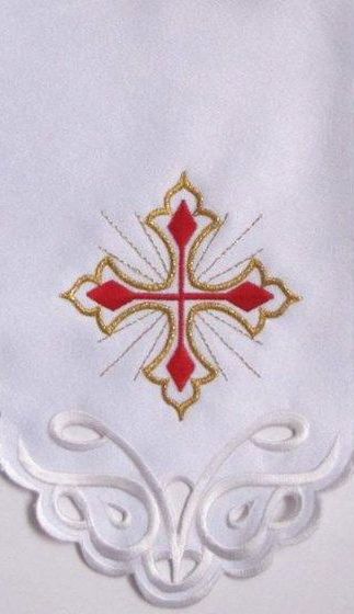 Obrus ołtarzowy haftowany - wzór eucharystyczny (136) - OBRUSY OŁTARZOWE - Nowość