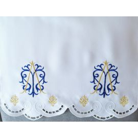 Obrus ołtarzowy haftowany - wzór maryjny (168) - OBRUSY OŁTARZOWE
