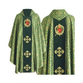 Ornat gotycki haftowane serce, pas aksamit - SZATY LITURGICZNE