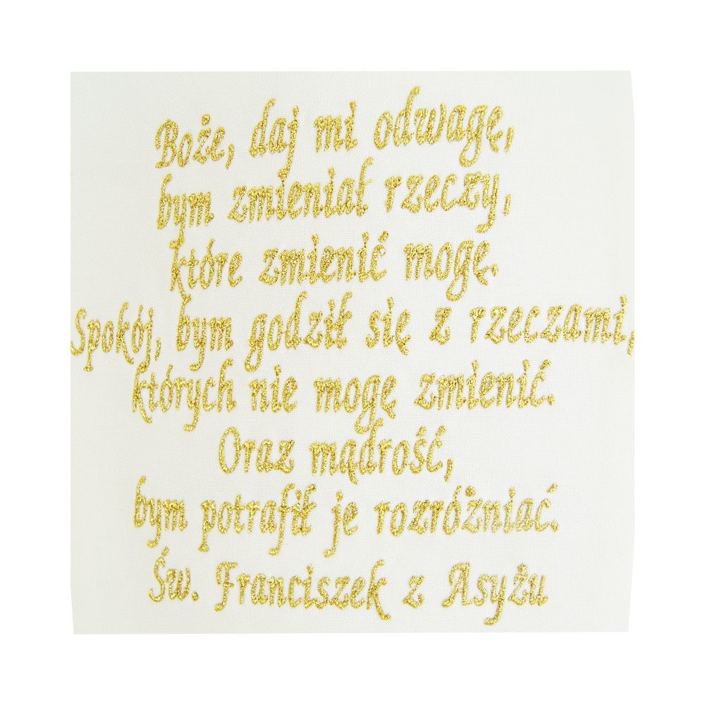 Stuła dowolny haftowany wpis - krzyże jerozolimskie - STUŁY - zdjęcie 2 - Stuła dowolny haftowany wpis - krzyże jerozolimskie