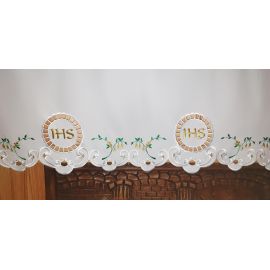 Obrus ołtarzowy haftowany - wzór eucharystyczny (173) - OBRUSY OŁTARZOWE
