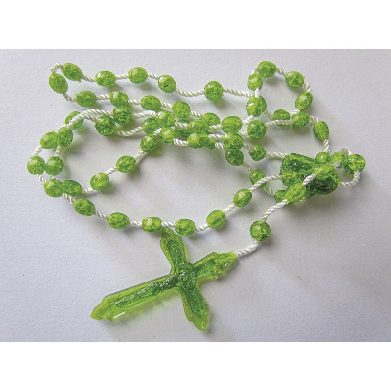 Różaniec plastikowy model peridot - RÓŻAŃCE, KORONKI, TAJEMNICE RÓŻAŃCOWE - Różaniec plastikowy model peridot