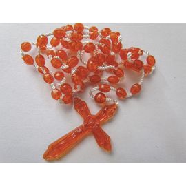 Różaniec plastikowy model arancione - RÓŻAŃCE, KORONKI, TAJEMNICE RÓŻAŃCOWE