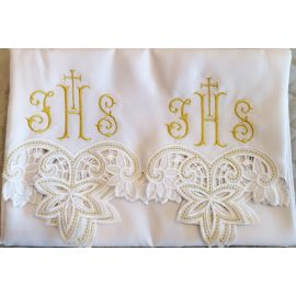 Obrus ołtarzowy haftowany - wzór eucharystyczny (112) - OBRUSY OŁTARZOWE