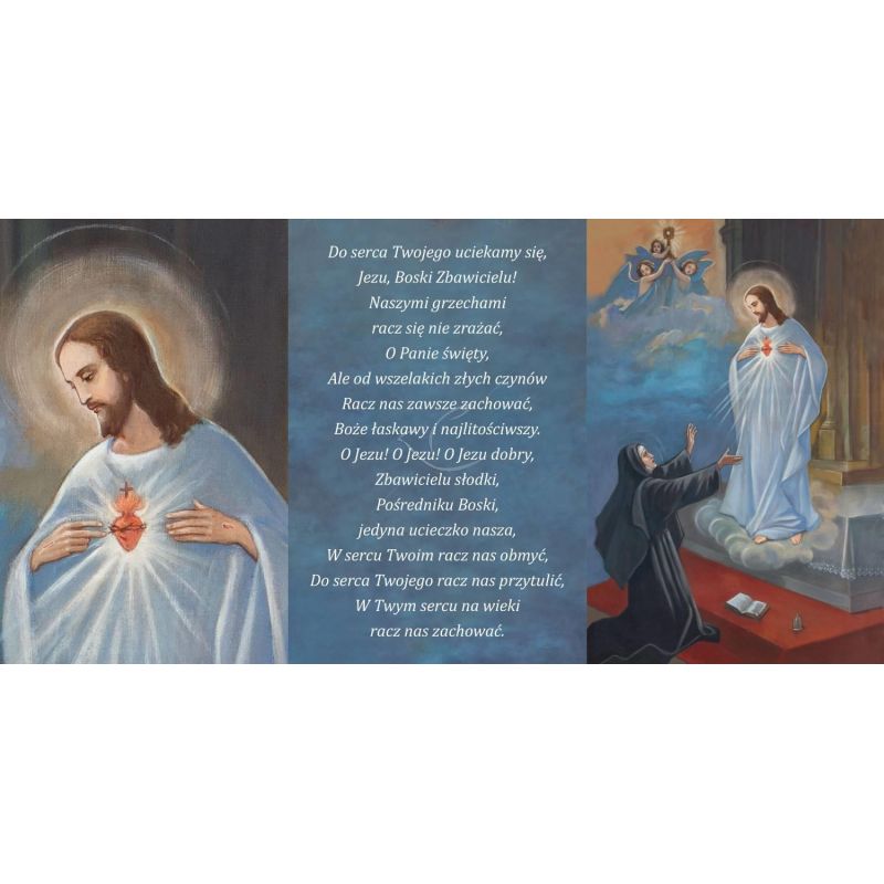 Folder składany Serce Jezusa - Folder religijny - Folder składany Serce Jezusa