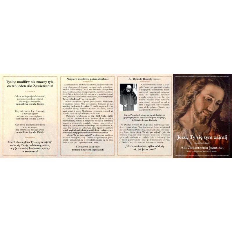 Folder składany 15x10 cm Jezu Ty się tym zajmij - Folder religijny - Folder składany 15x10 cm Jezu Ty się tym zajmij