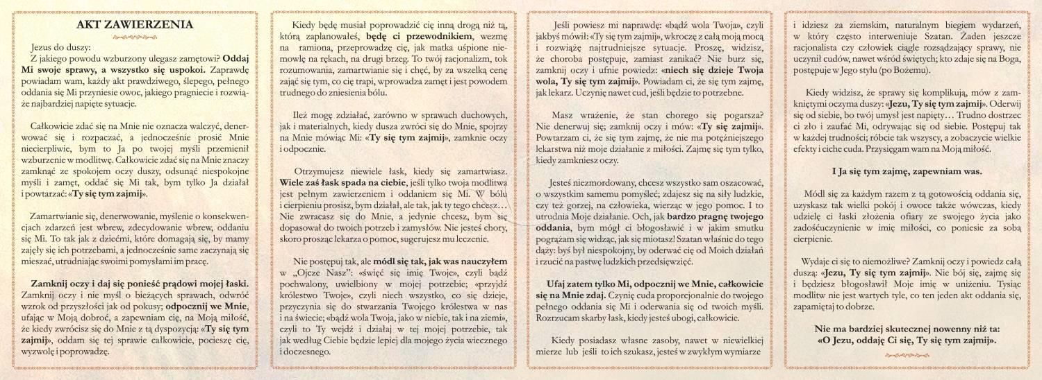 Folder składany 15x10 cm Jezu Ty się tym zajmij - Folder religijny - zdjęcie 2 - Folder składany 15x10 cm Jezu Ty się tym zajmij