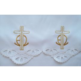 Obrus ołtarzowy haftowany - wzór eucharystyczny (180) - OBRUSY OŁTARZOWE