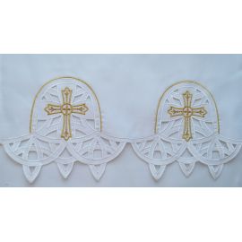 Obrus ołtarzowy haftowany - wzór eucharystyczny (181) - OBRUSY OŁTARZOWE