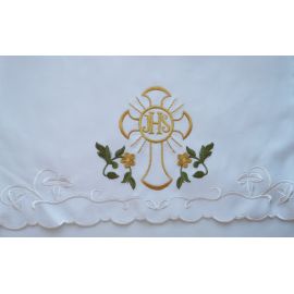 Obrus ołtarzowy haftowany - wzór eucharystyczny (183) - OBRUSY OŁTARZOWE