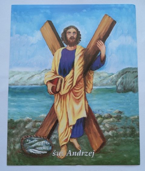 Obrazek 20x25 - Św. Andrzej - OBRAZY RELIGIJNE - Nowość
