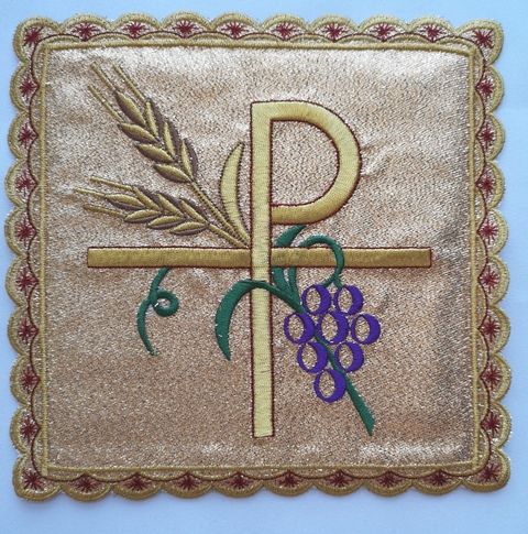 Palka haftowana złota PX+ kłosy - kolor złoty