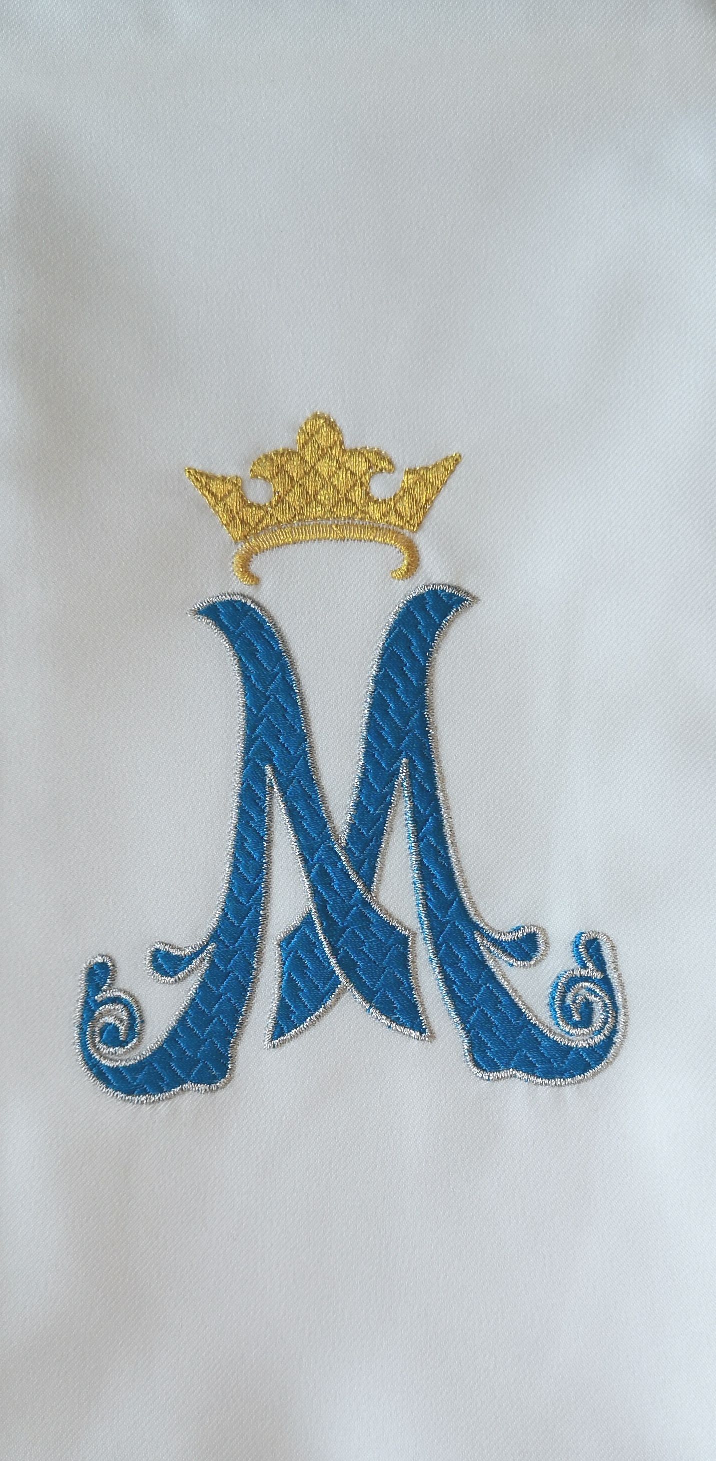 Stuła haftowana Matka Boża Fatimska - Z POSTACIAMI - zdjęcie 4 - Stuła haftowana Matka Boża Fatimska