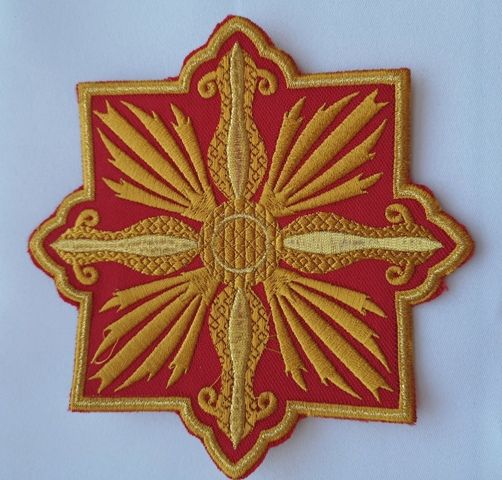 Aplikacja haftowana czerwona - SZATY LITURGICZNE - Nowość
