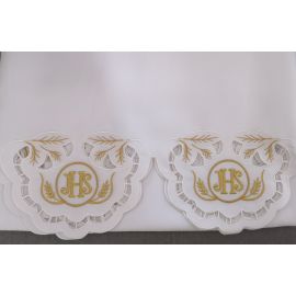 Obrus ołtarzowy haftowany - wzór eucharystyczny (122) - OBRUSY OŁTARZOWE