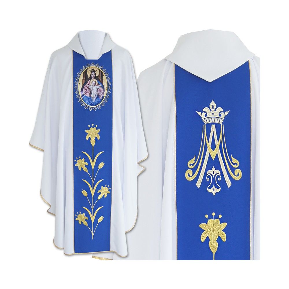 Ornat Maryjny Matka Boża z dzieciątkiem na tronie - Ornaty Maryjne - Nowość