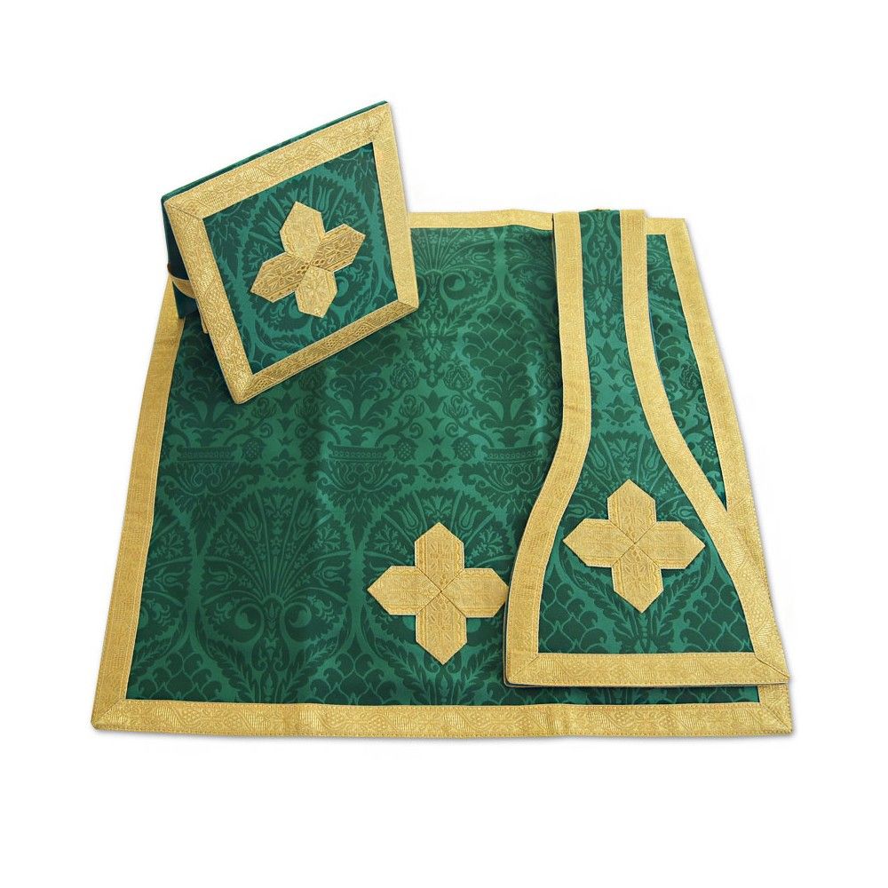 Ornat Rzymski z Manipularzem, Bursą i Welonem na kielich (10) - Ornaty rzymskie - zdjęcie 3 - Ornat Rzymski z Manipularzem, Bursą i Welonem na kielich (10)