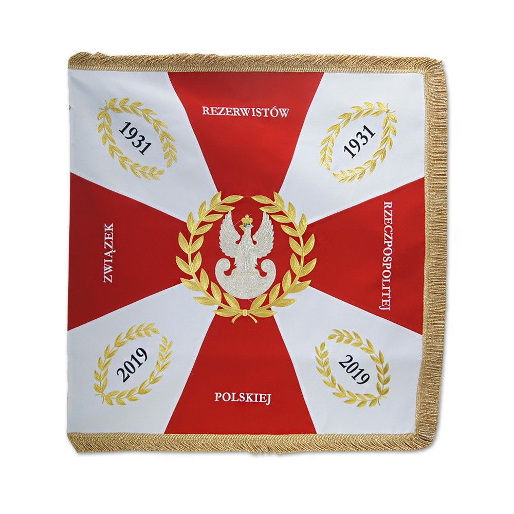 Sztandar haftowany  "Bóg, honor, ojczyzna" - CHORĄGWIE, SZTANDARY - zdjęcie 2 - Sztandar haftowany  "Bóg, honor, ojczyzna"