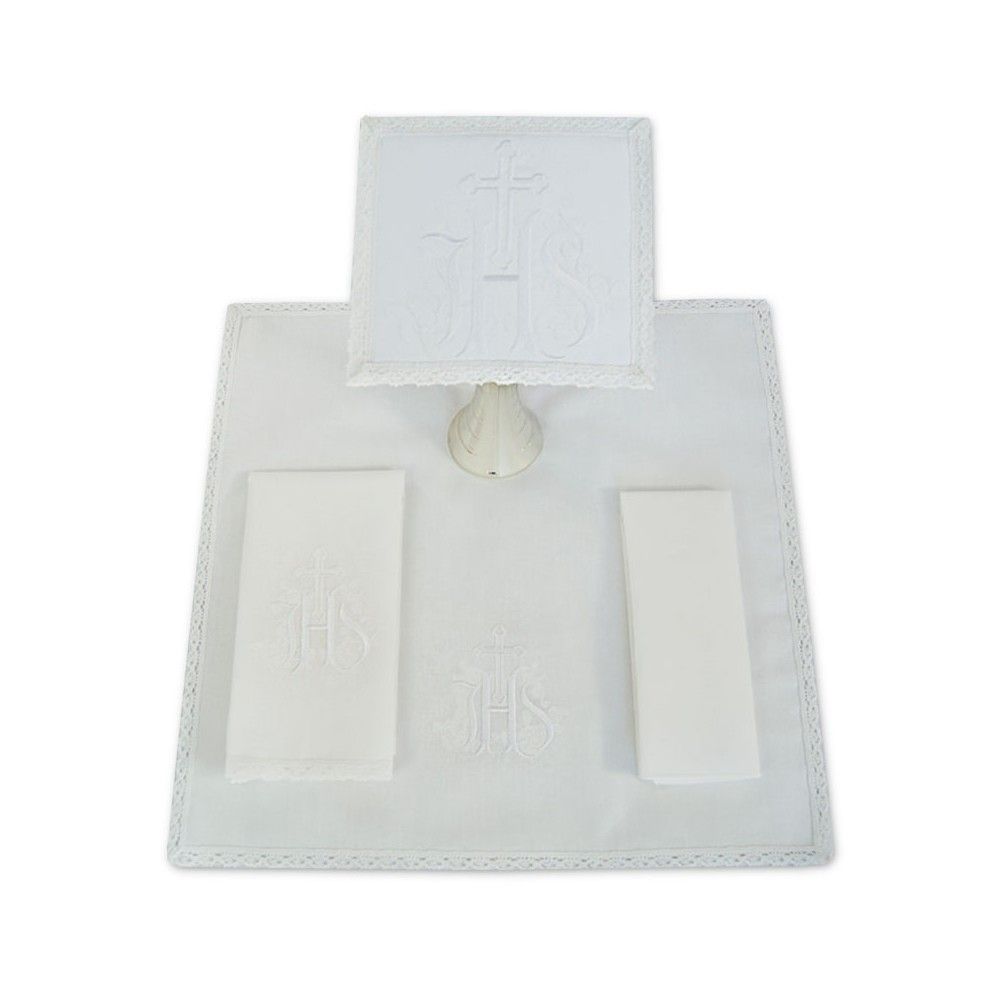 Bielizna kielichowa haft biały IHS (15) - Zestawy - Nowość