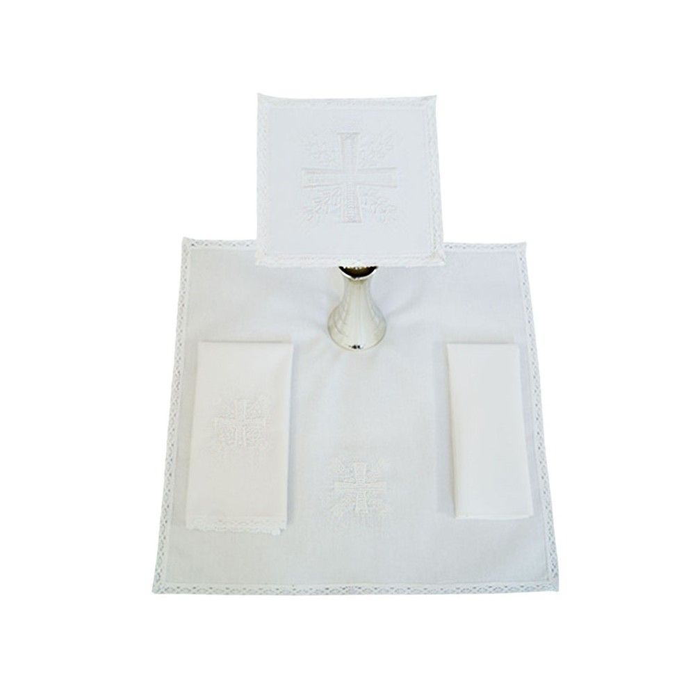Bielizna kielichowa haft biały Krzyż (17) - Zestawy - Nowość