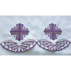Obrus ołtarzowy haftowany - wzór eucharystyczny (76F) - OBRUSY OŁTARZOWE