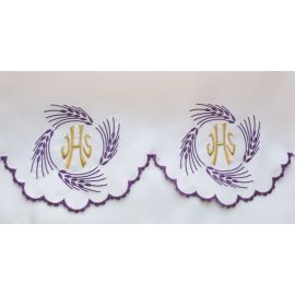 Obrus ołtarzowy haftowany - Kłosy IHS (74) - OBRUSY OŁTARZOWE