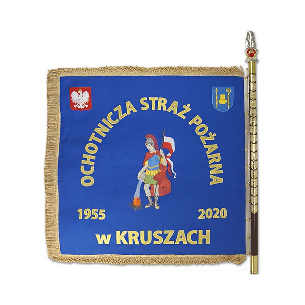 Sztandar dedykowany Straży Pożarnej - CHORĄGWIE, SZTANDARY - zdjęcie 2 - Sztandar dedykowany Straży Pożarnej