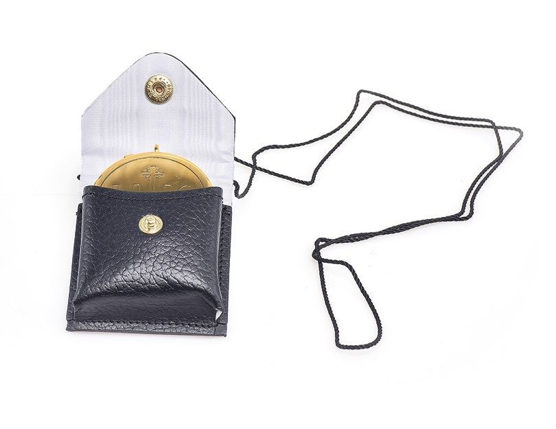 Bursa pozłacane cyborium IHS w etui (13) - BURSY, ZESTAWY DO CHORYCH - Nowość