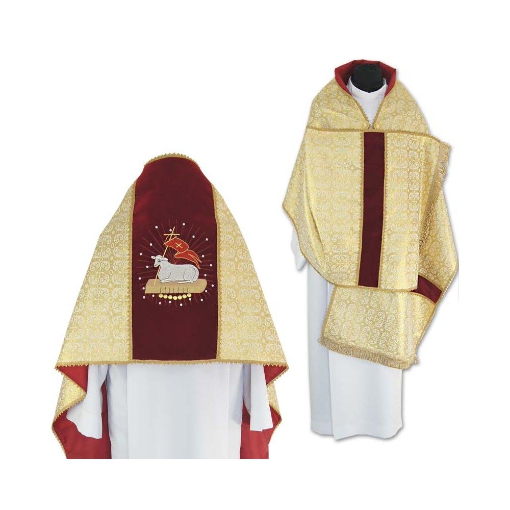 Welon Liturgiczny z podszewką i frędzlami (37) - WELONY HAFTOWANE - Nowość