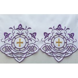 Obrus ołtarzowy haftowany - wzór eucharystyczny (200) - OBRUSY OŁTARZOWE