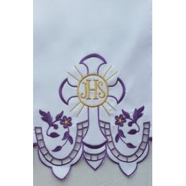 Obrus ołtarzowy haftowany - wzór eucharystyczny (201) - OBRUSY OŁTARZOWE - zdjęcie 2 - Obrus ołtarzowy haftowany - wzór eucharystyczny (201)