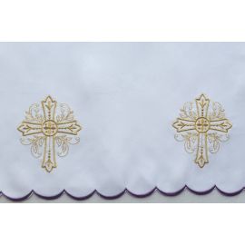 Obrus ołtarzowy haftowany - wzór eucharystyczny (207) - OBRUSY OŁTARZOWE