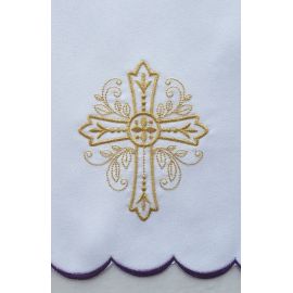 Obrus ołtarzowy haftowany - wzór eucharystyczny (207) - OBRUSY OŁTARZOWE - zdjęcie 2 - Obrus ołtarzowy haftowany - wzór eucharystyczny (207)