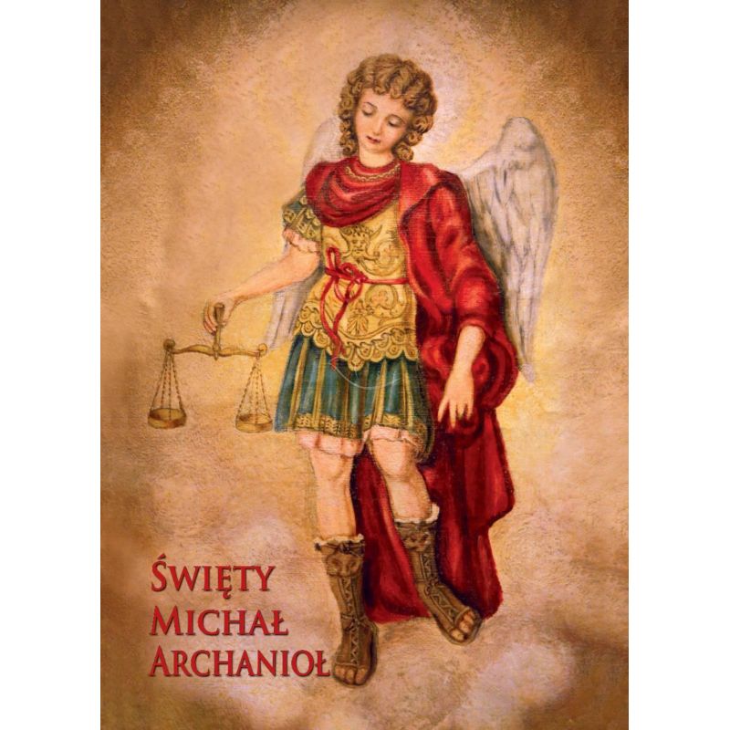 Święty Michał Archanioł - Ikona z Aktem oddania format A5 - Ikony z  tektury introligatorskiej. - Święty Michał Archanioł - Ikona z Aktem oddania format A5