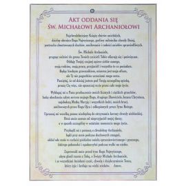 Święty Michał Archanioł - Ikona z Aktem oddania format A5 - Ikony z  tektury introligatorskiej. - zdjęcie 2 - Święty Michał Archanioł - Ikona z Aktem oddania format A5