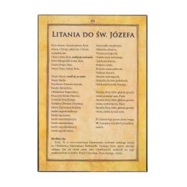 Święty Józef - Ikona dwustronna z modlitwą format A5 - Ikony z  tektury introligatorskiej. - zdjęcie 2 - Święty Józef - Ikona dwustronna z modlitwą format A5